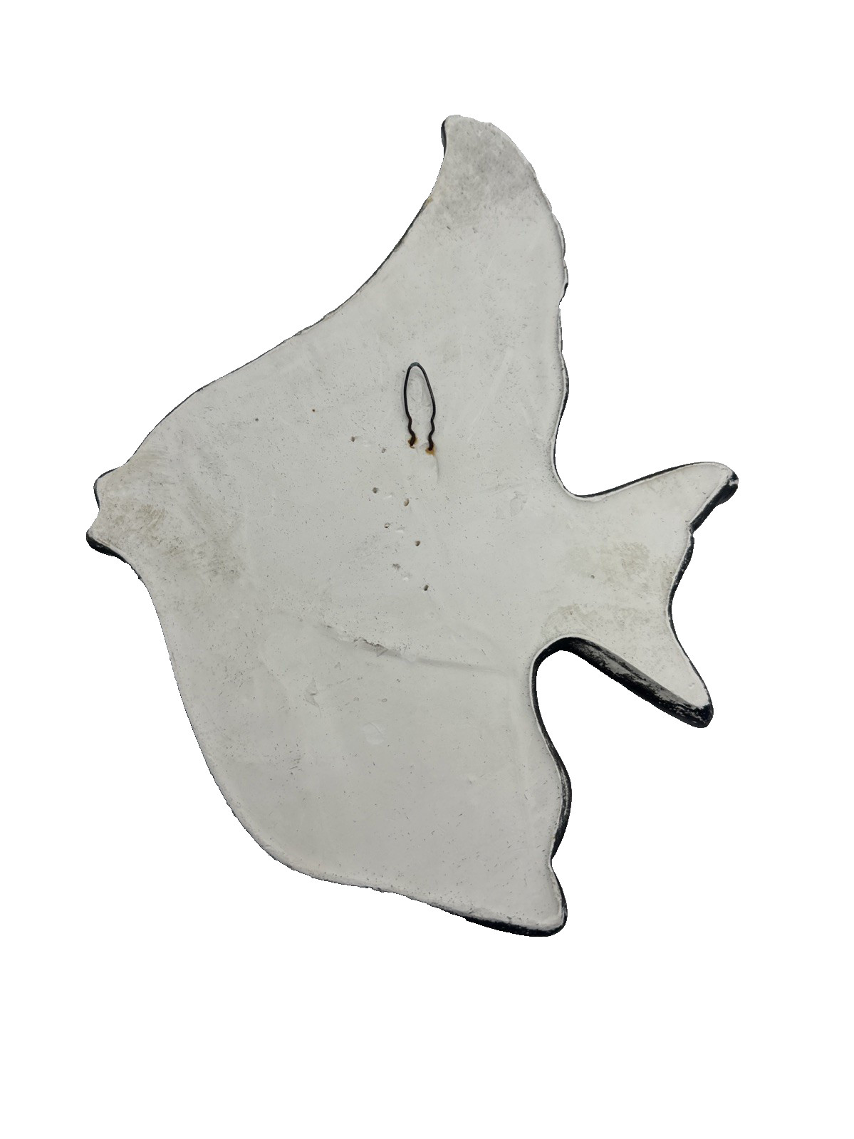 Miller Studio Large Chalkware Fish Black Gold MCM Wall Sculpture Bathroom Decor