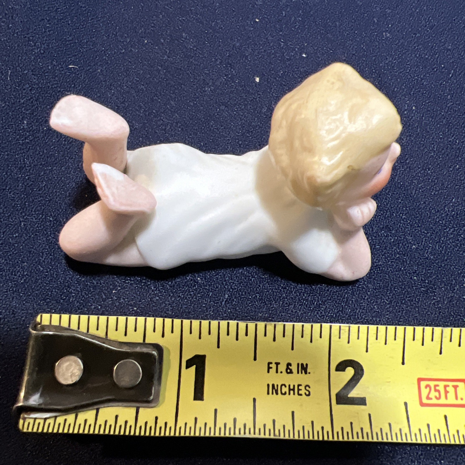 Set Of 3 Vintage Porcelain Handpainted Small “Piano Baby” Figurines