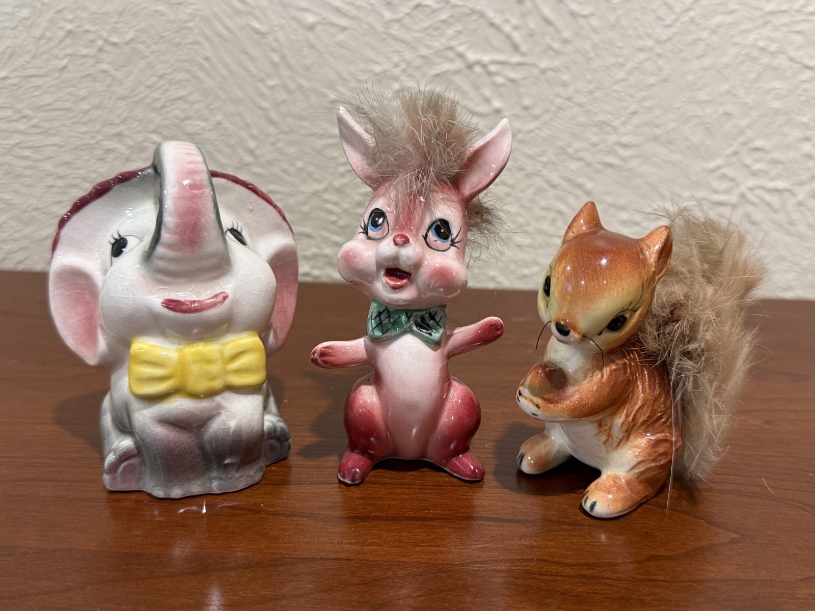 Vintage Kitsch Anthropomorphic MCM Mid Century Japanese Figurines Lot of 3 RARE