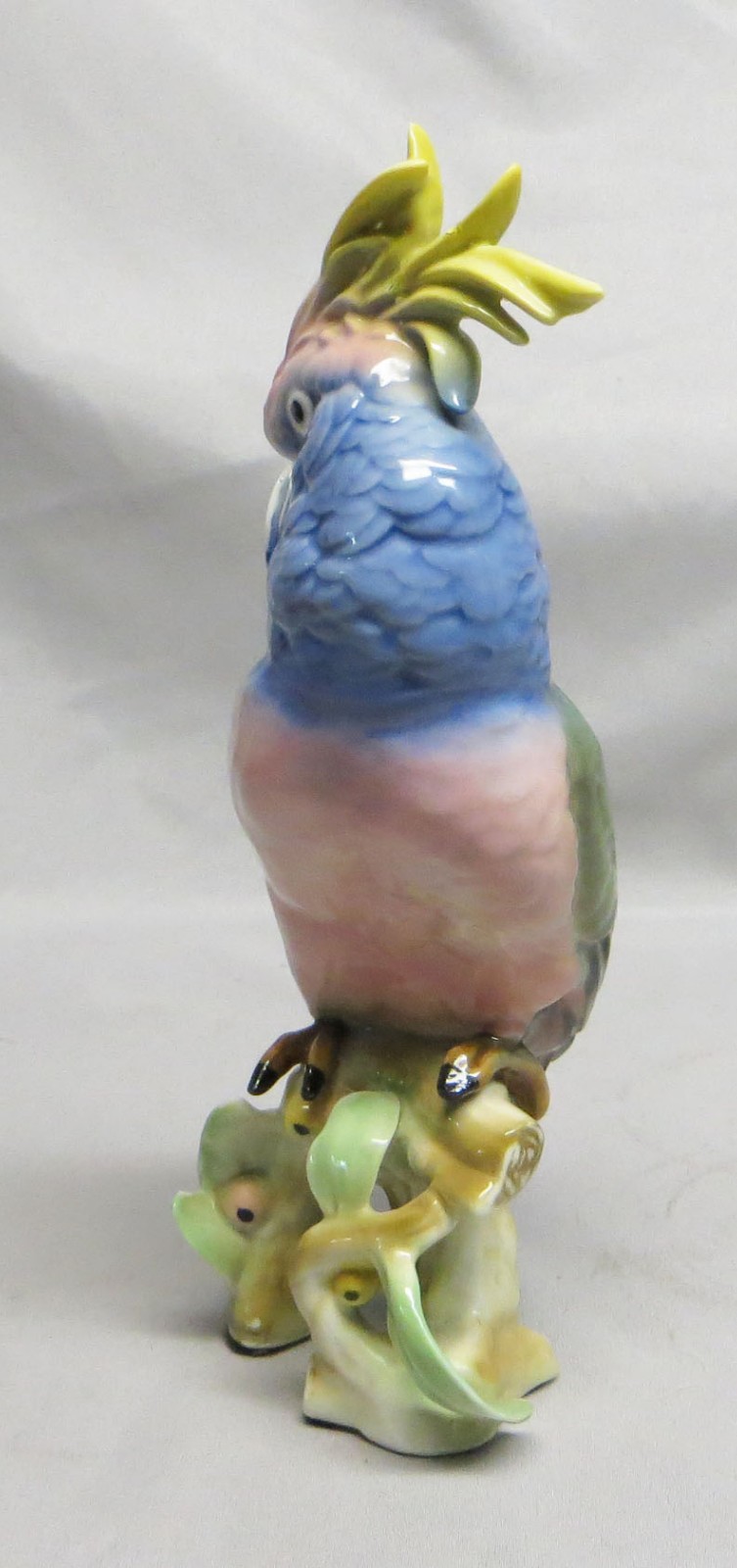 Karl Klettes Parrot Cockatoo Porcelain Figurine Original Germany 8 1/4″ EXC!