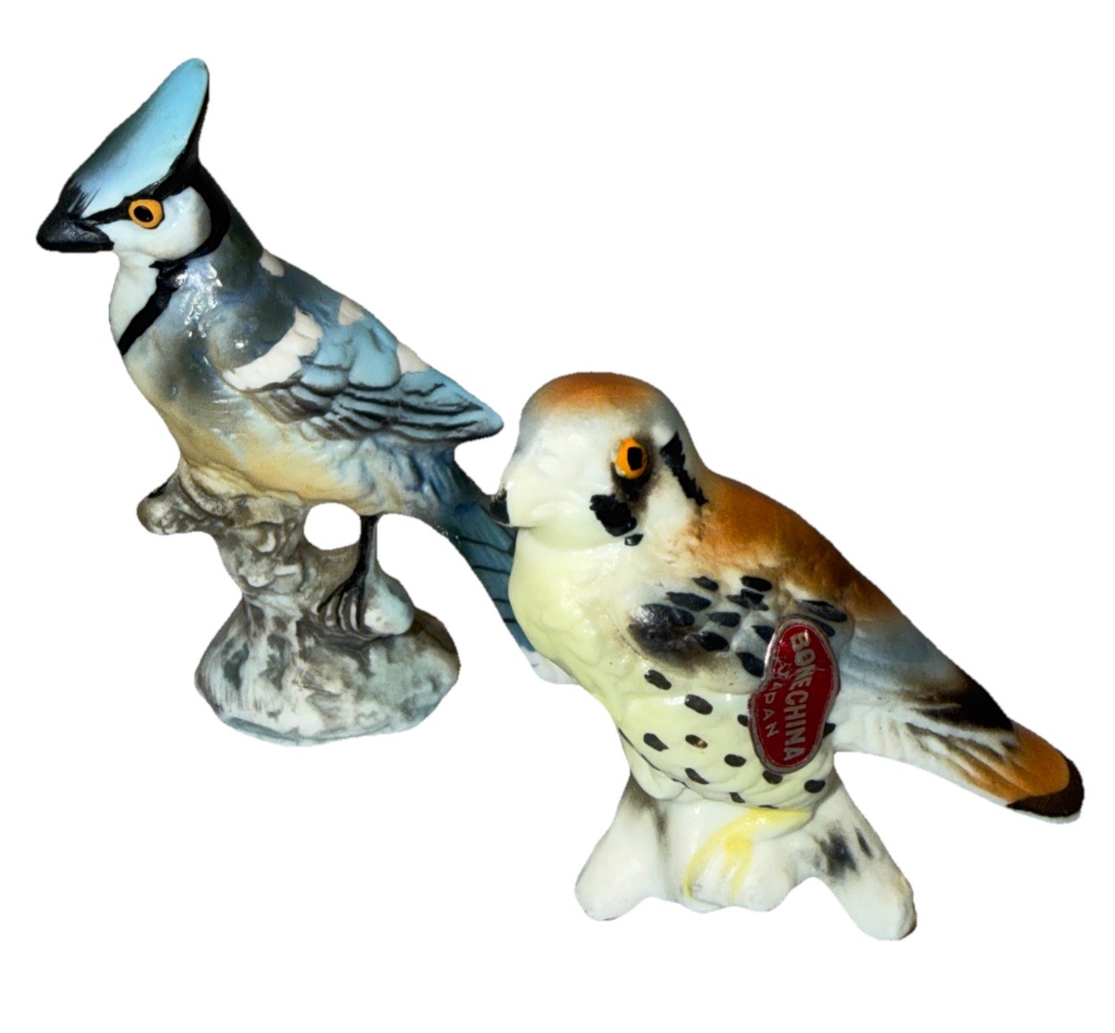 Vintage 2 Mini Birds 1.5” & 2” Made In Japan Colorful Detailed Set