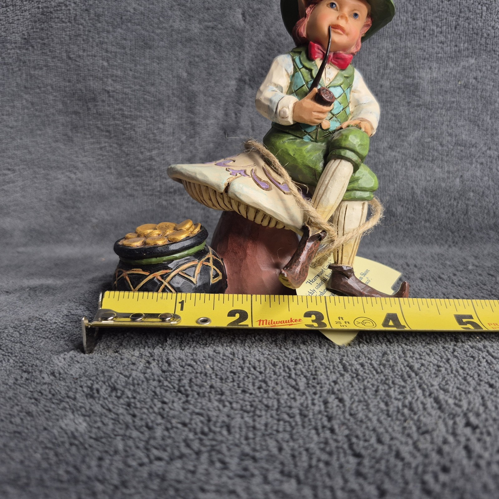 Jim Shore Rare A Bit O Irish Luck Leprechaun On Mushroom Figurine 4037649