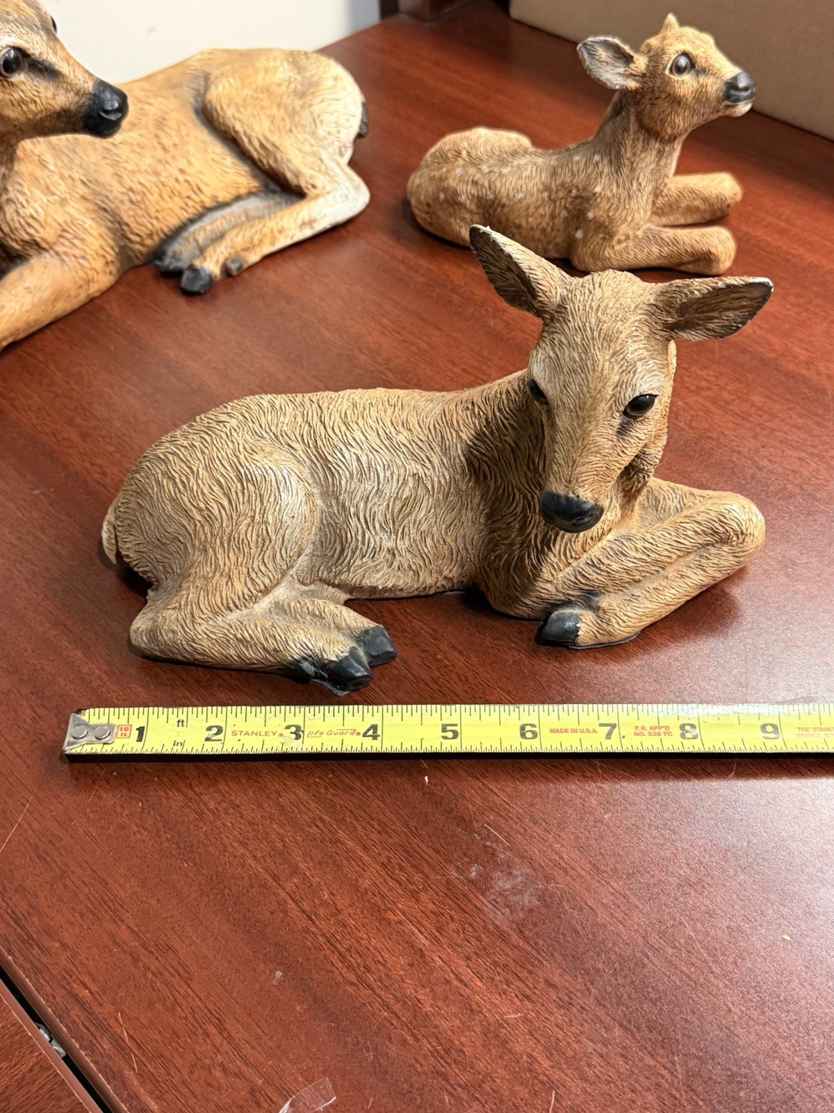 Vintage Homco Deer Family 1984 Buck Doe Fawn Resin Farmhouse Man Cave Cabin USA