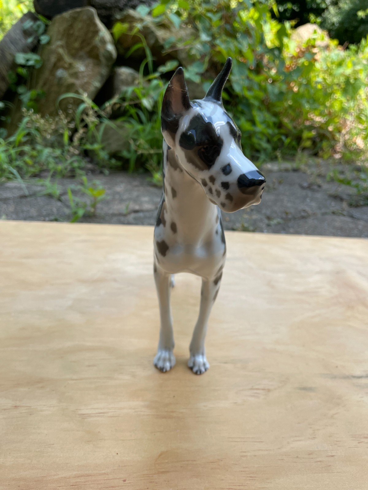 ROSENTHAL GERMANY – Harlequin Spotted Great Dane – 1960’s Hand Painted Porcelain