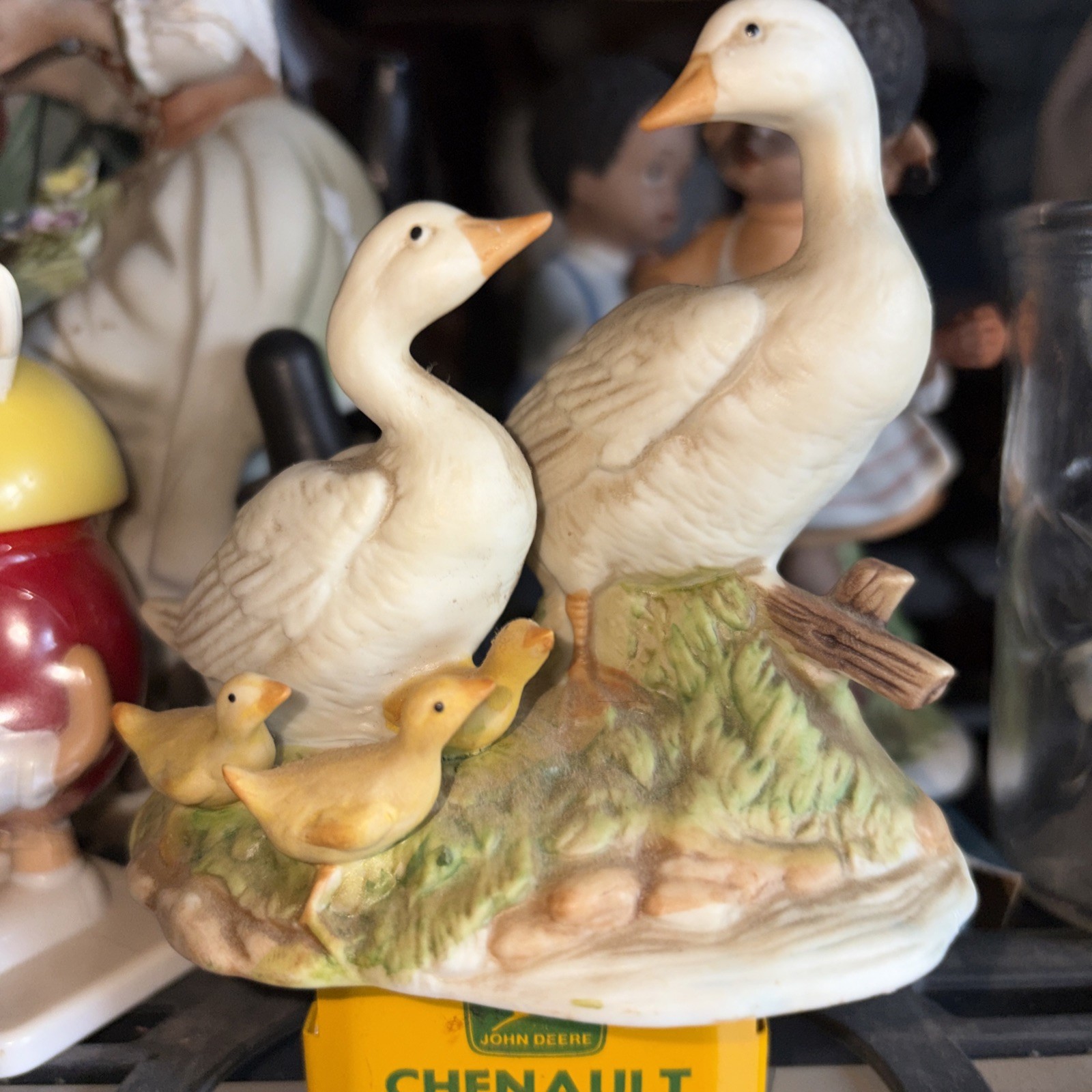 Vintage HOMCO Porcelain Ducks Family FIGURINE 3 Ducklings #1459 Home Interior