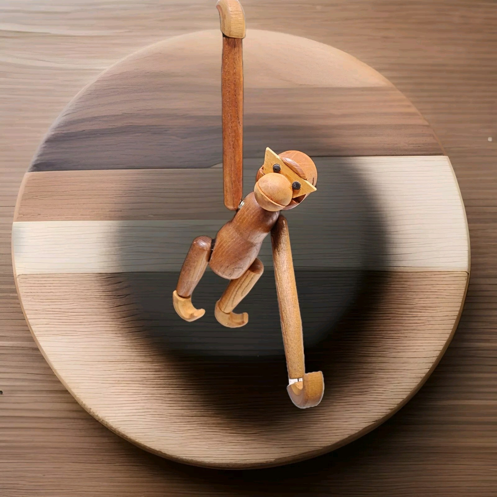 Vintage TEAK WOOD MONKEY Toy Figure Sl Kay Bojensen Design