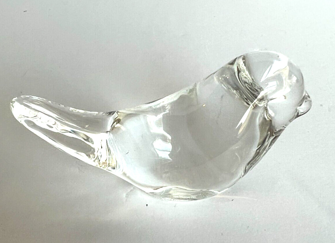Gift Craft “Little Bird of Positivity” 2 1/2″ x 1 1/2″ Clear Glass Bird Figurine