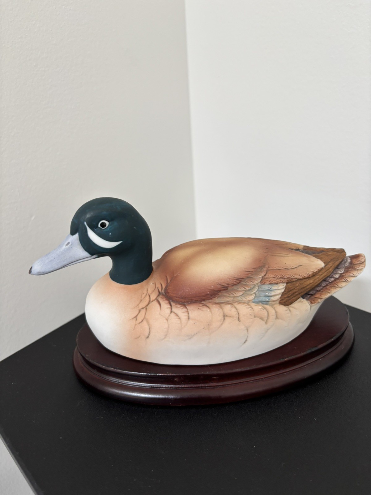 Andrea By Sadek, Vintage 1983 Mallard Duck Figurine Collectible 6735 With Stand.