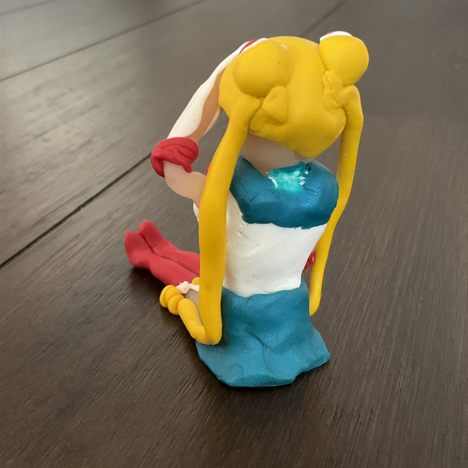 Sailor Moon Serena Handmade Polymer Clay Sailor Moon Statue Figurine 2.5″