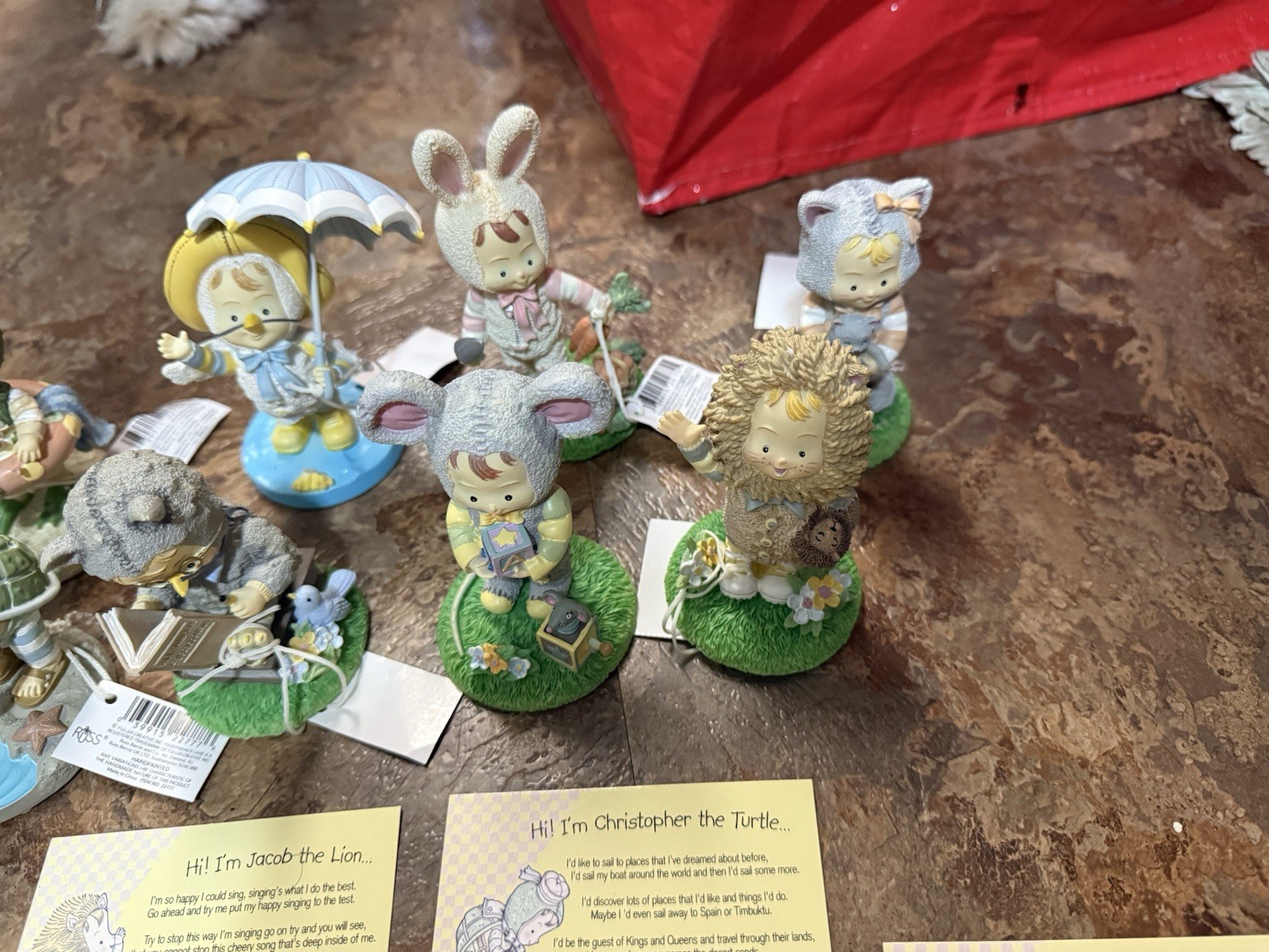 Set Of 8 Paddywhack From Russ Hand painted Statues Collection Approx 3.5 Inches