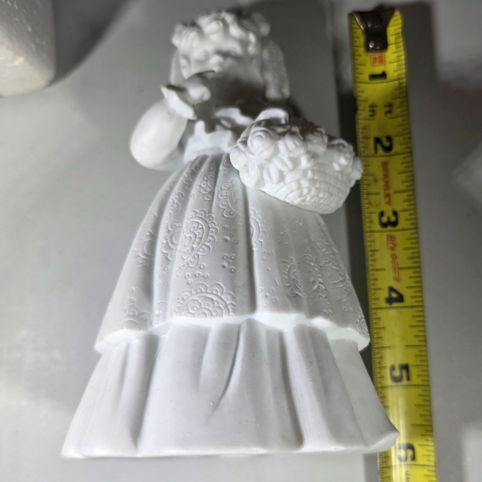 Flower Girl Figurine Vtg department 56 Porcelain silhouette bridal wedding