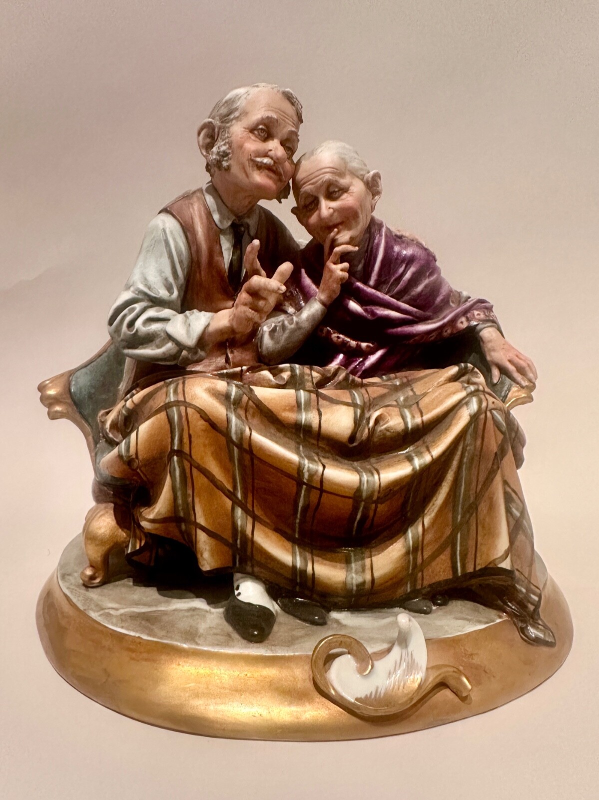 Capodimonte Grandma and Grandpa Sculpture Figurine