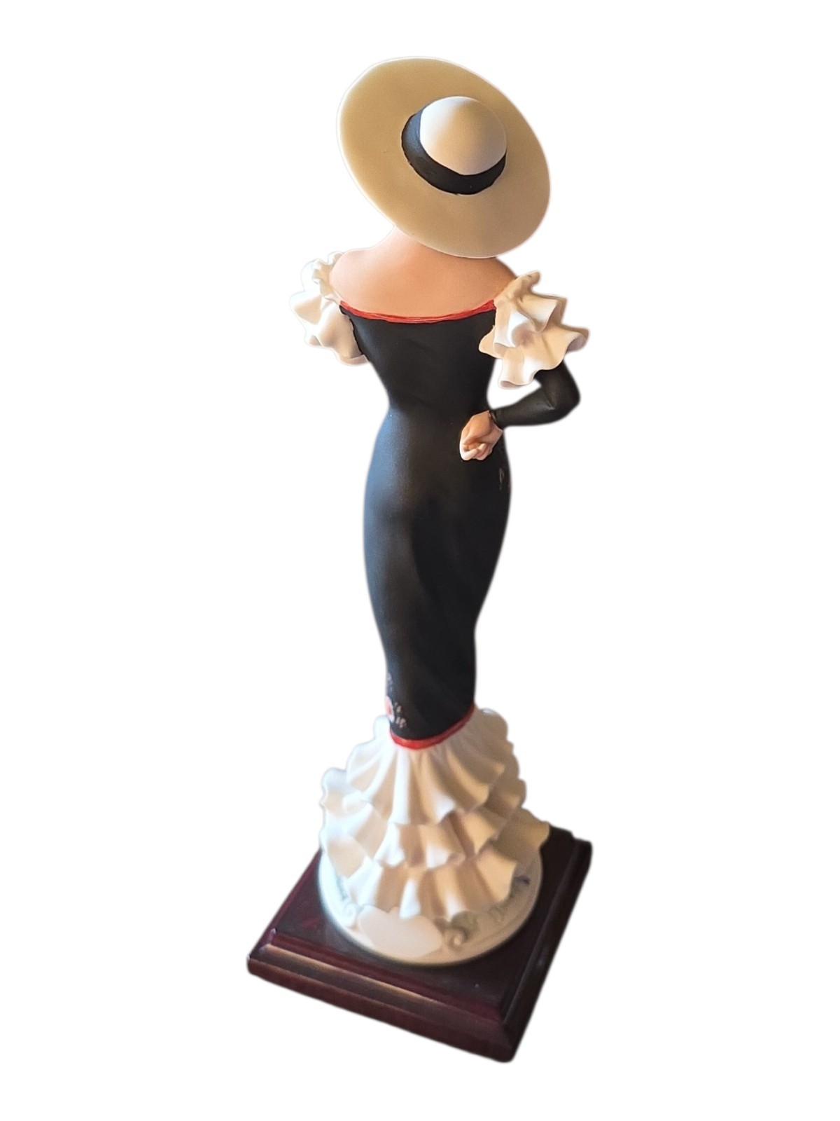 Giuseppe Armani Porcelain Lady Carmen Black Dress Sculpture Figurine Italy 0520C