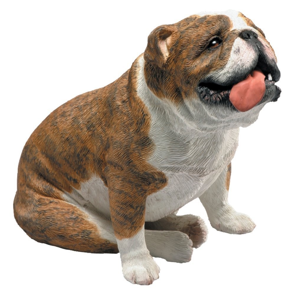 Sculpture Medium Sitting Brindle Bulldog