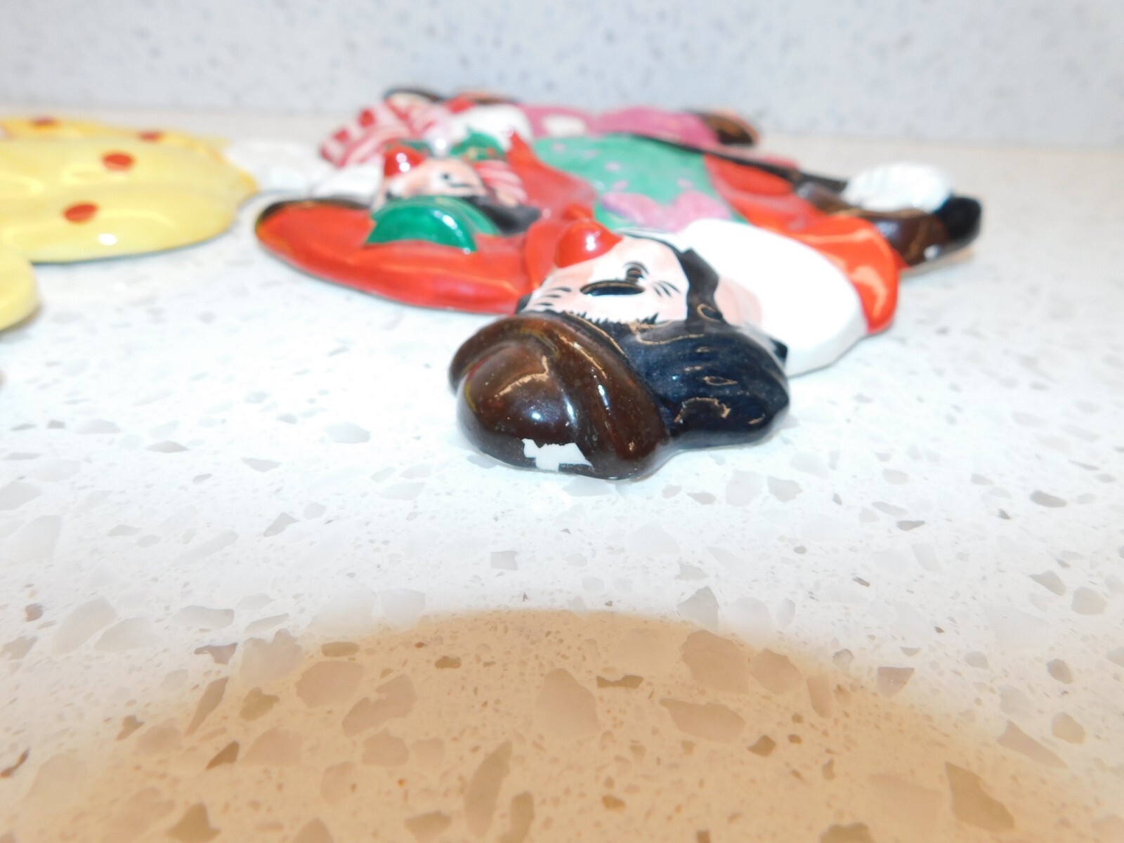 Set of Two Vintage Yona Originals Wall Art Ornament Clowns C1956 Japan