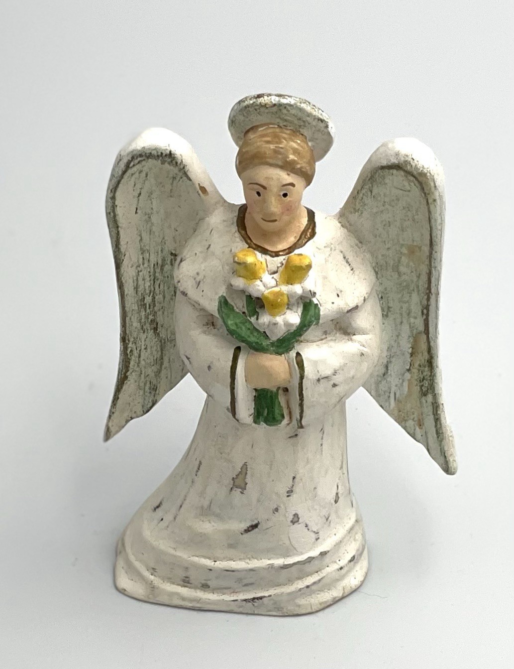 VTG Chalk-ware? Angel Made In Philippines 3.5” Tall Primitive Cottage Core C1-2