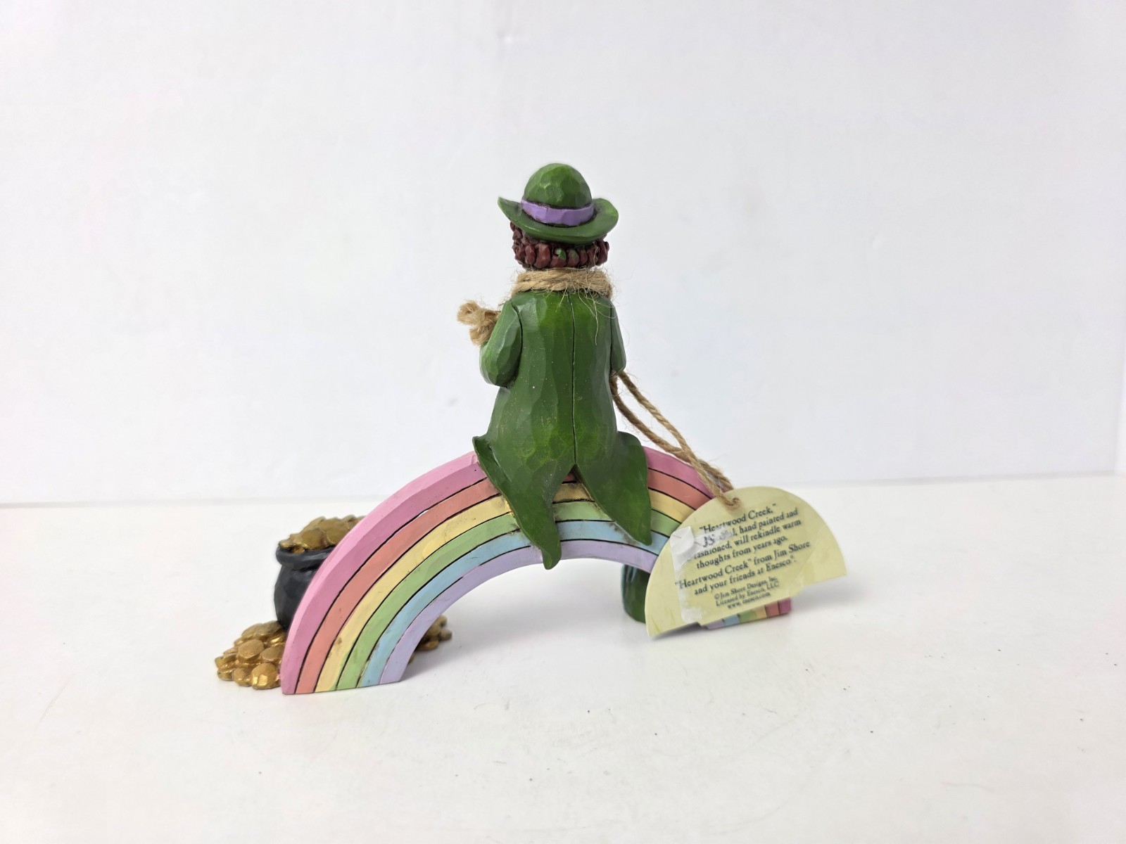 Enesco Jim Shore Irish St Patricks Day figurine Lucky You Leprechaun Rainbow