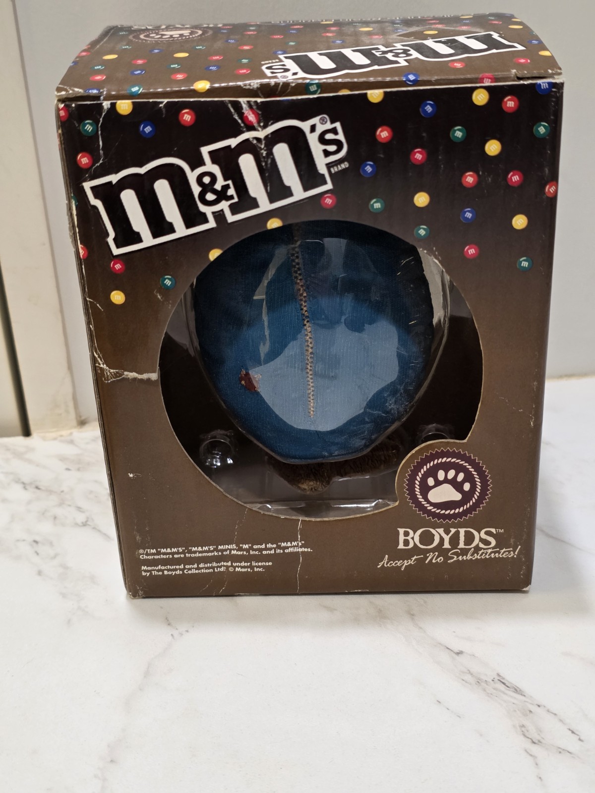 Boyds M&M’s Resin Bear Figurine 2005 Boxed Hand Painted Boyds Collection NIB