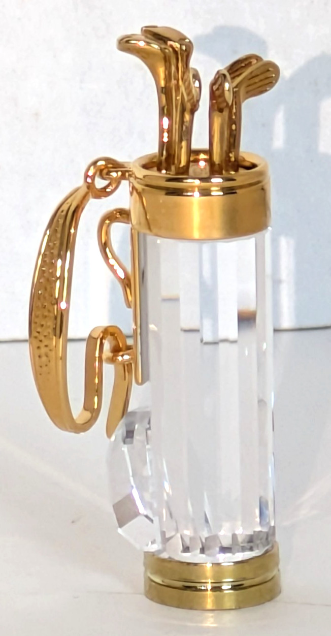 Swarovski “Crystal Memories” Golf Bag Austrian Crystal 18k Gold Plated – EUC