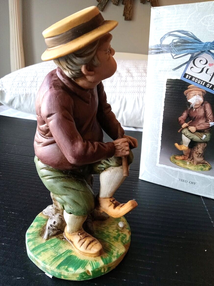 Vintage House of Lloyd Teed Off Angry Golfer Porcelain Figurine w/ Original Box