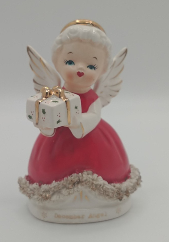 RARE Vintage Fine A Quality Japan December Christmas Angel Porcelain Figurine