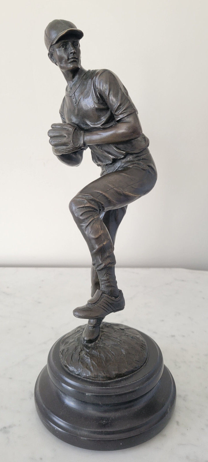 Baseball Pitcher Bronze Metal Sculpture Statue Figure Trophy MLB Decor Collector