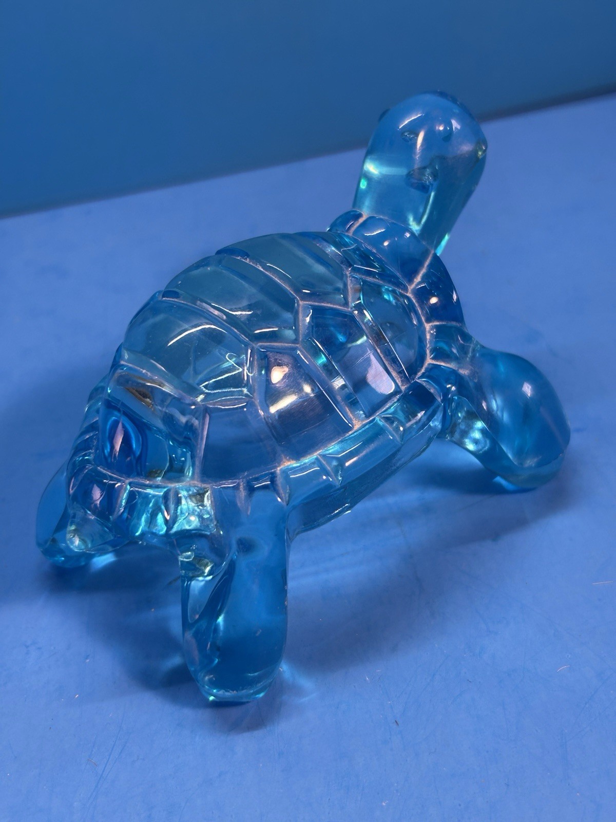 blue Acrylic Turtle Figure 5″x3.5″ x 3″