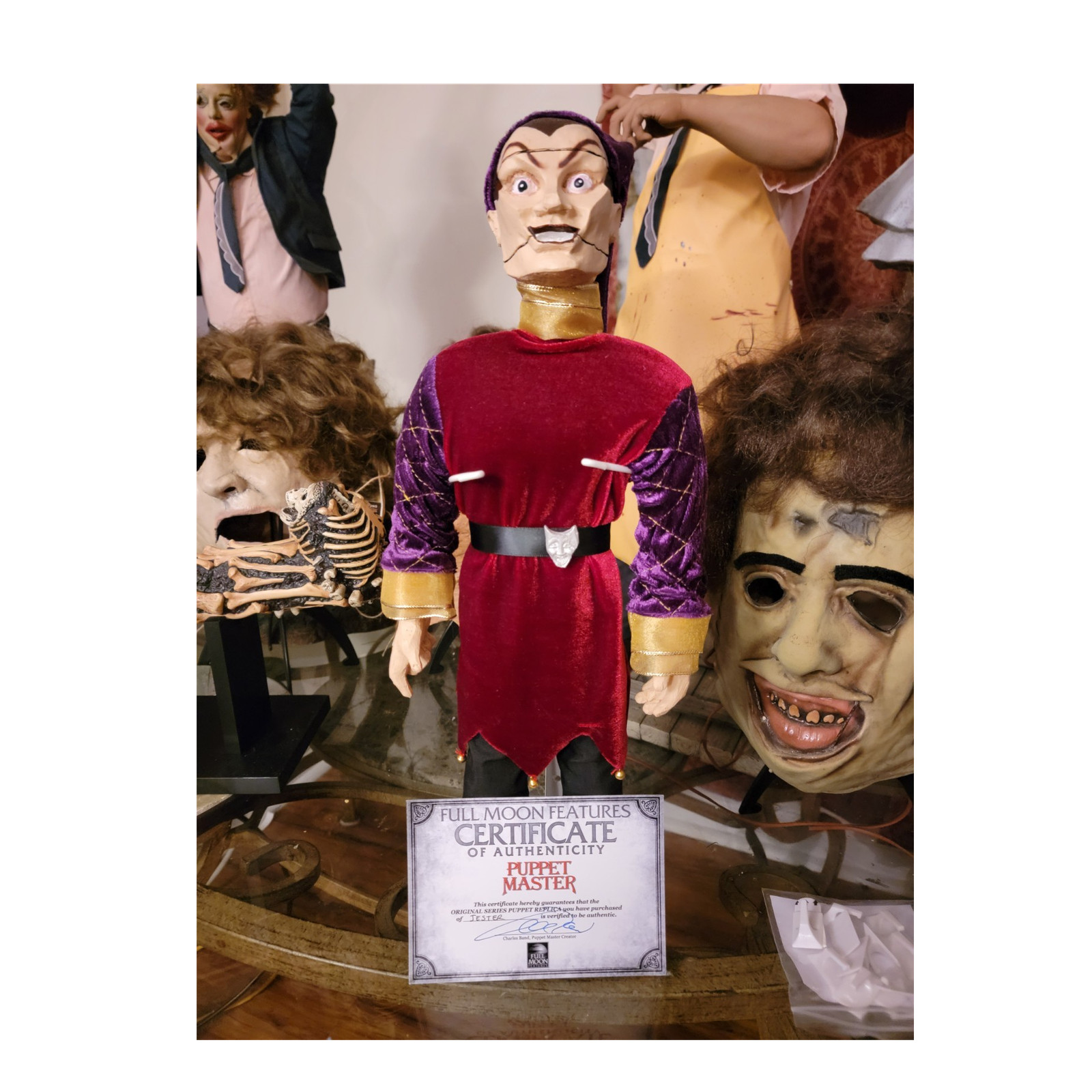 Full Moon Puppet Master Original Series Jester Replica w/ signed COA