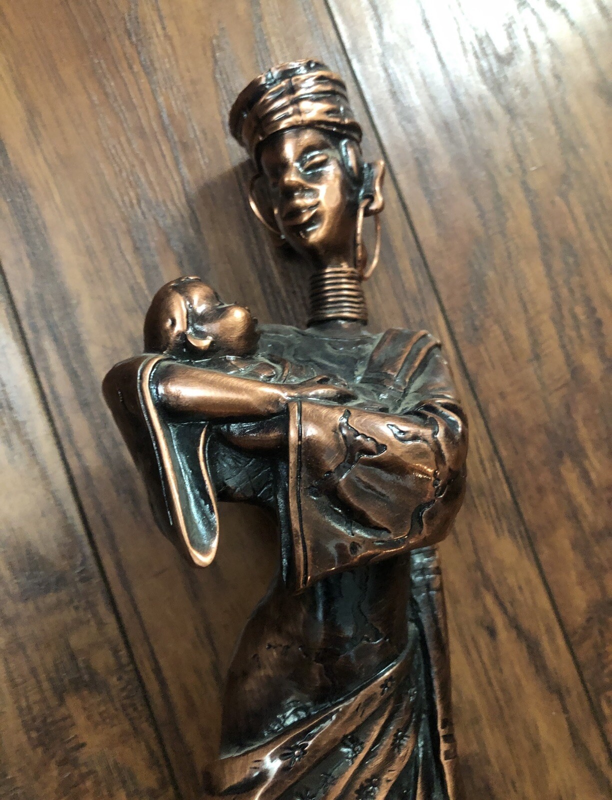 Ethnic Tribal Lady with Baby inArms Bungalow Rose Sculpture ￼15” Tall