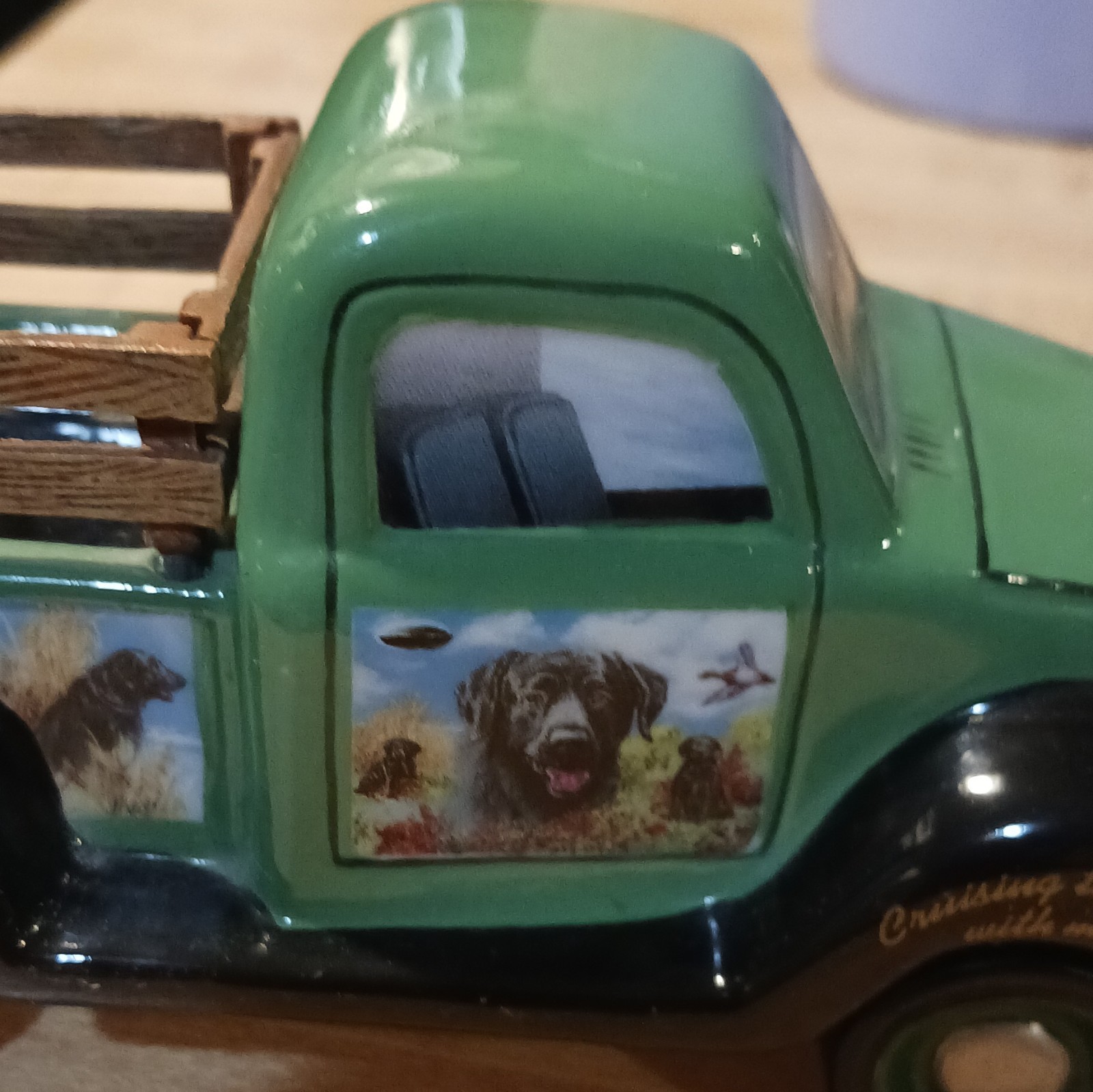 Ardleigh Elliott Millbox Lab Pickup Truck Figurine Green Music 2003 Anzalone