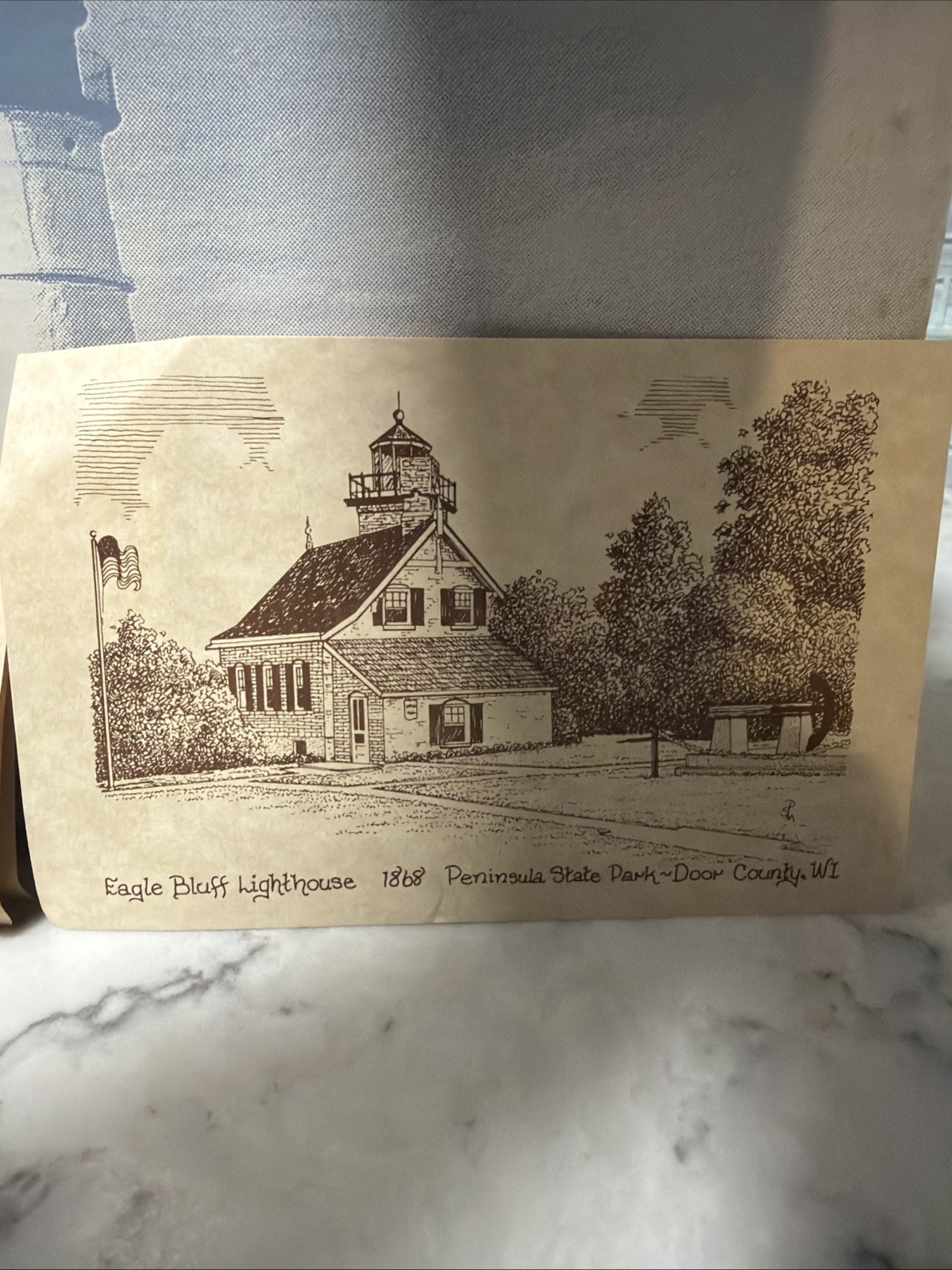 2000 Harbor Lights “Eagle Bluff” # 249 Lighthouse with COA & Box