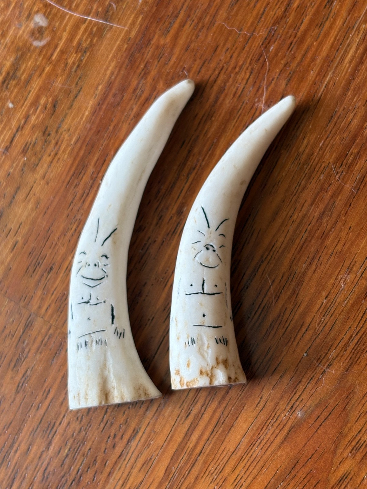 Elk Antler Billiken Hand Carved Real Brow Tine Alaska
