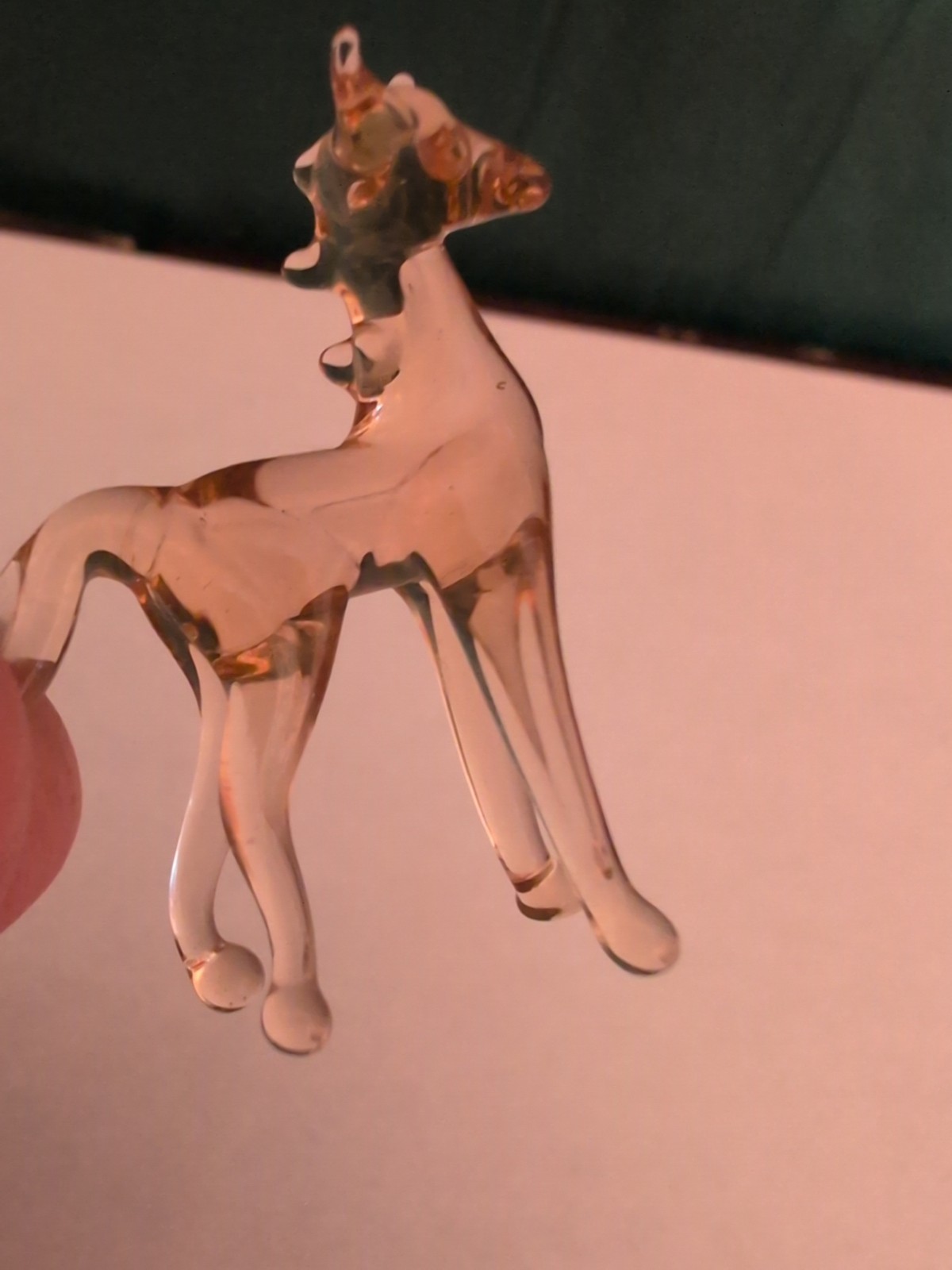 Vintage Miniature Horse Glass Figurine Gold Tones Art Glass Farm Decor Ponies