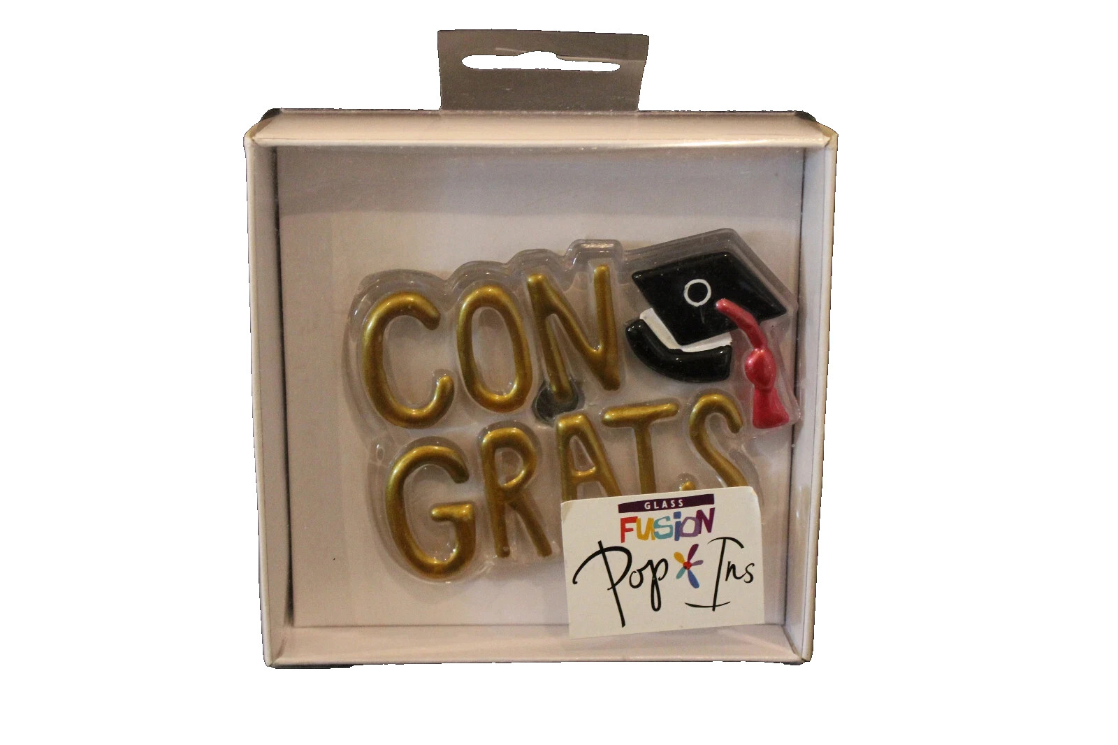 Demdaco Fusion Glass Pop In ” Congratulations on Graduation” NIB #2020160300