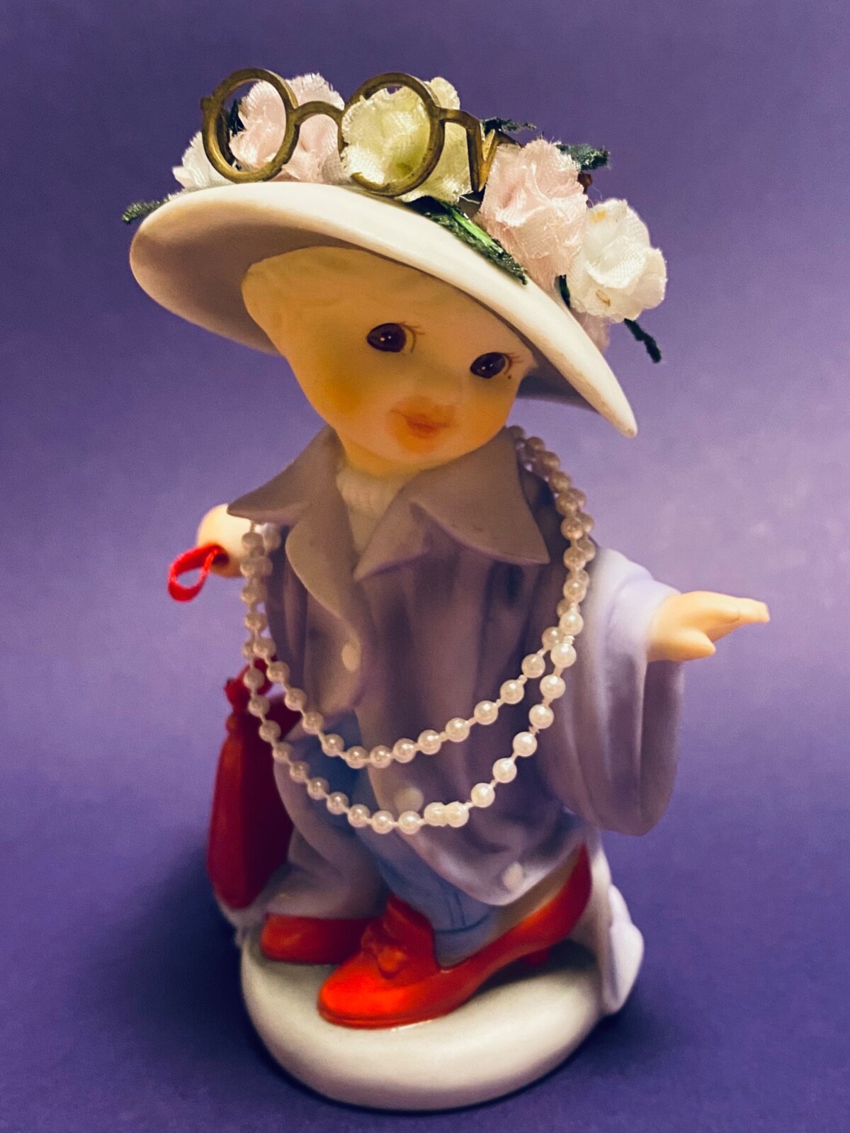 Marie Osmond LITTLE MIRACLES Cute Girl Figure “HAVE HIGH HOPES” Porcelain 4”H