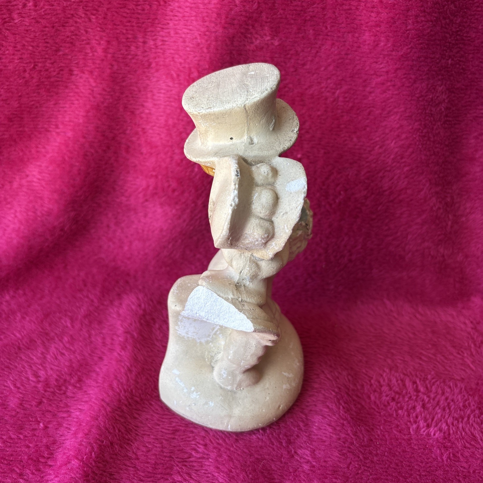 Vintage Chalkware Plaster Bride And Groom (2)