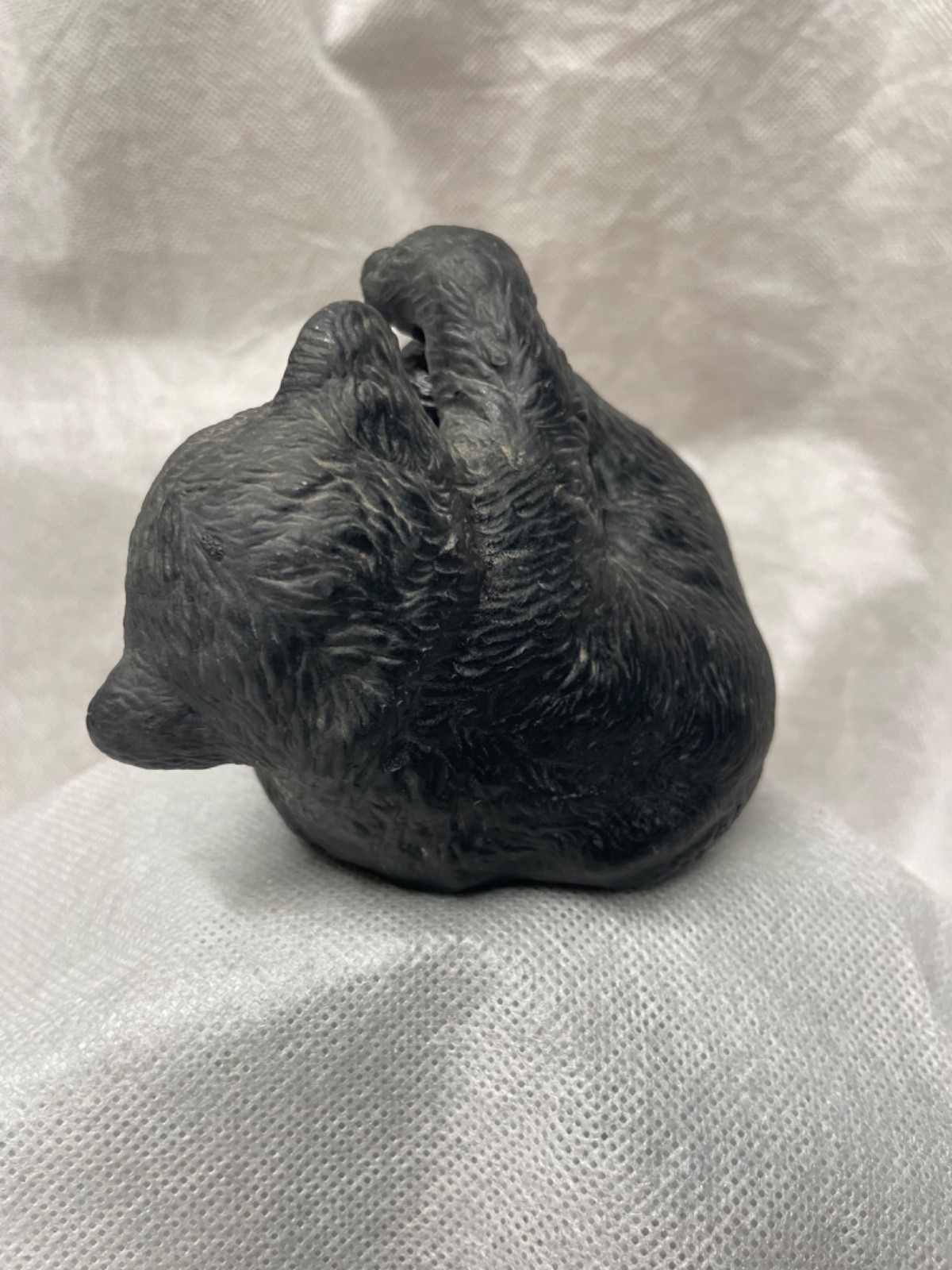 Cutest Little Ceramic Black Bear Cub Signed by Robert J Brown Mint Condition