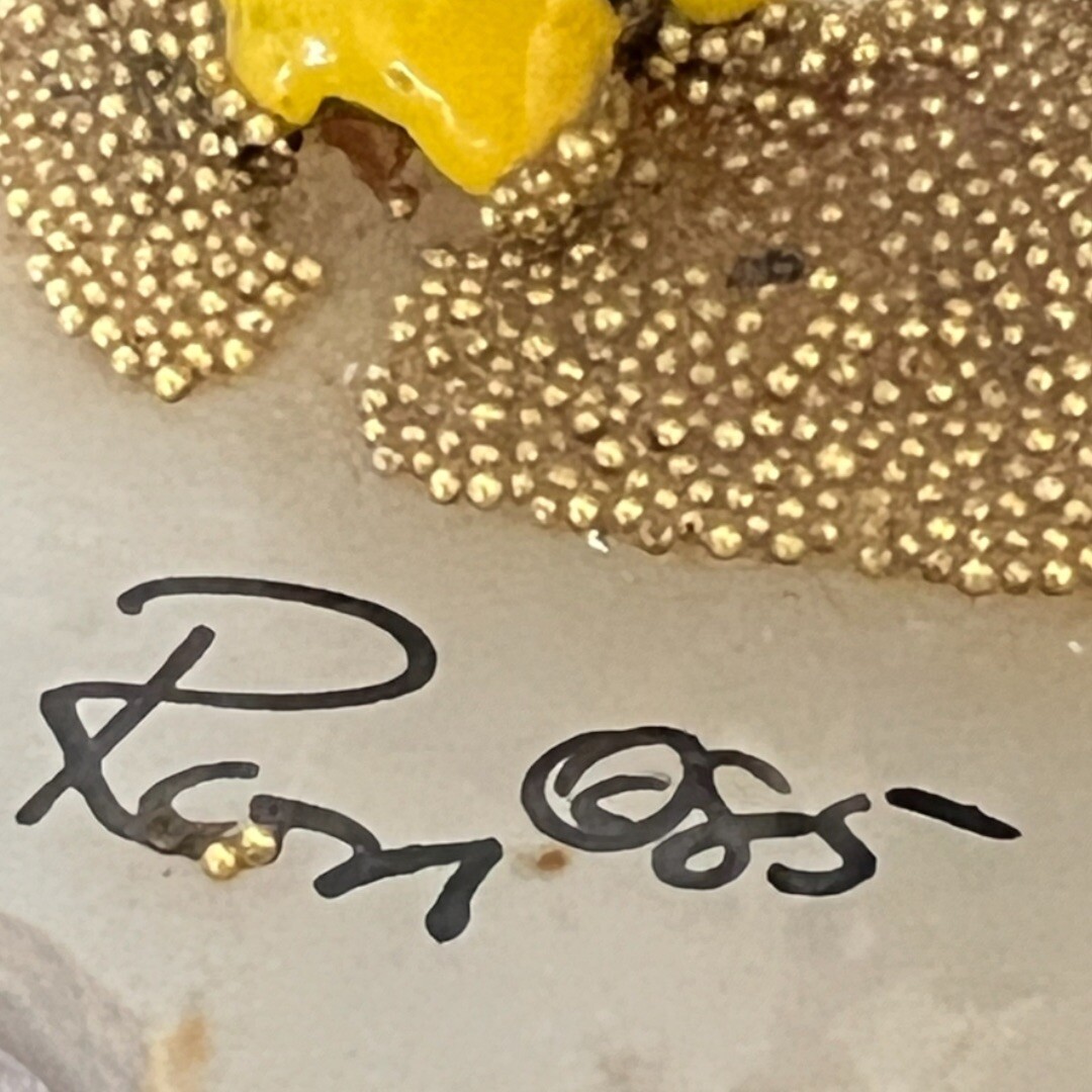 Vintage 1985 signed Ron Lee 24k Gold “Pinky the Clown” Head Stand Marble Base