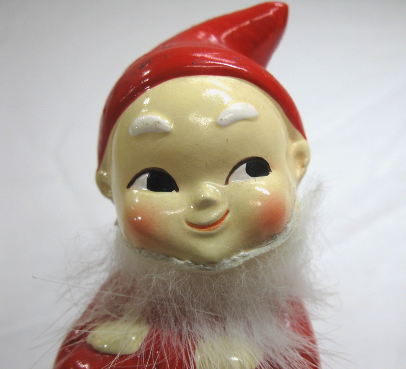 Gnome Pixie Elf Figure with Arms Crossed Ceramic Vintage 5.5″ Tall