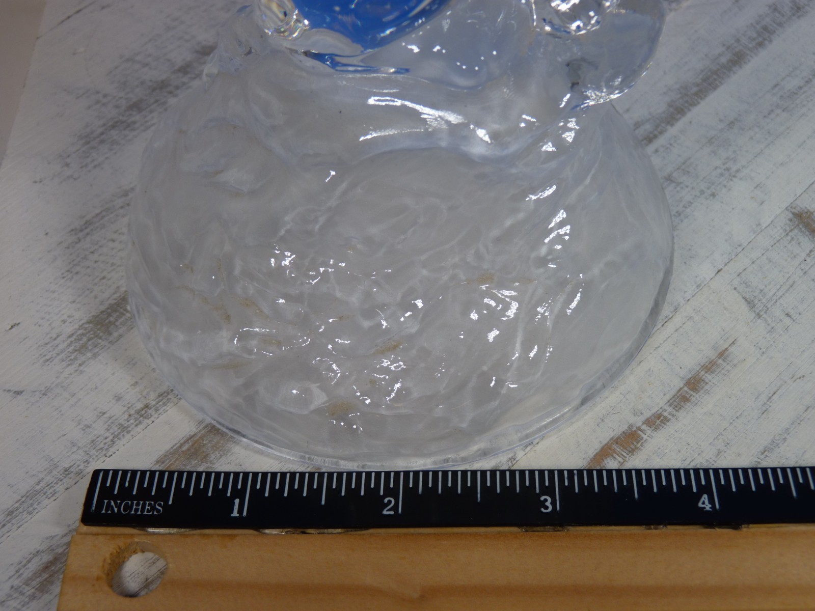 Crystal Howling Wolf Figurine Clear & Frosted Glass Cristal D’ Arques – R2
