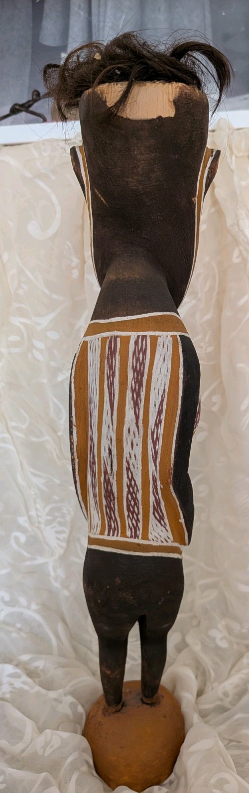 Bima Sculpture in natural wood is 15″ tall. Tiwi island, Australia Tribal Art.