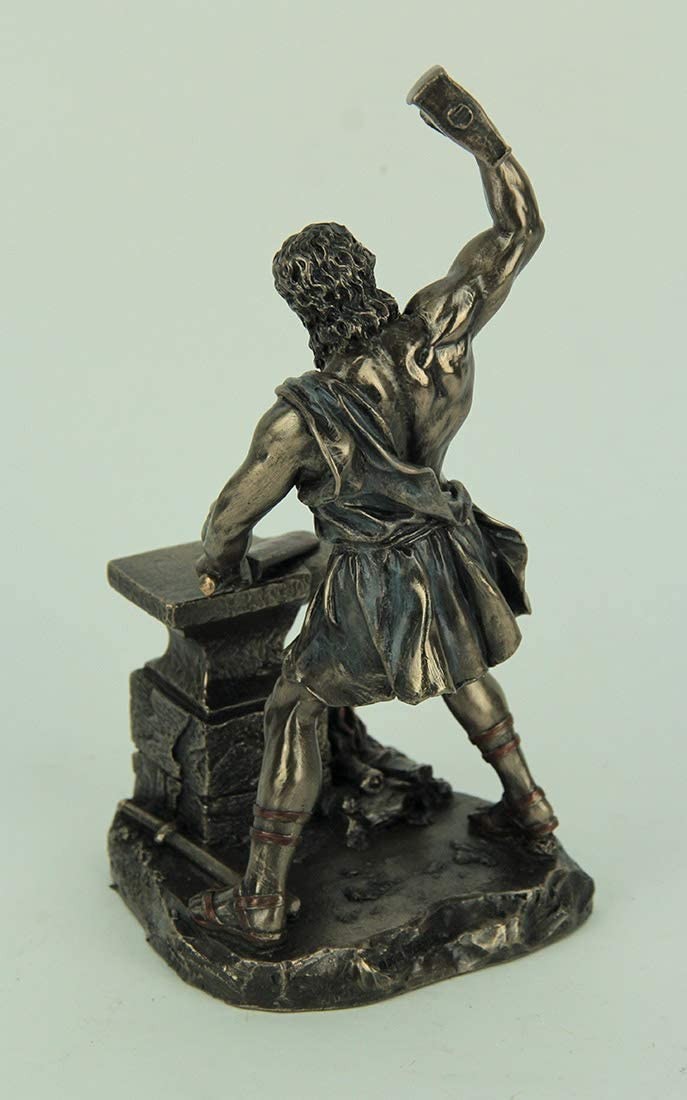 Cold Cast Bronze Hephaestus Greek God Of Fire Masonry &Forge Spiritual figurine