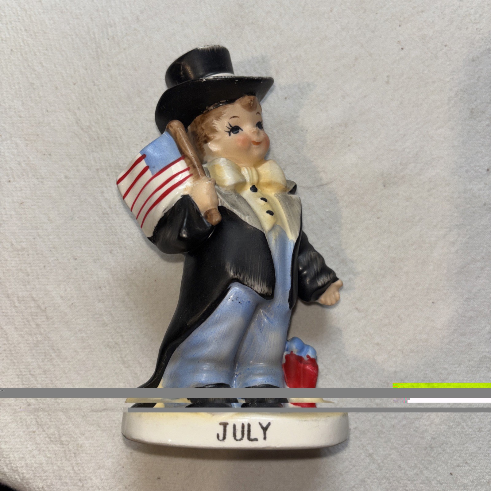 Vintage Lefton 4th Of July Birthday Boy Figurine