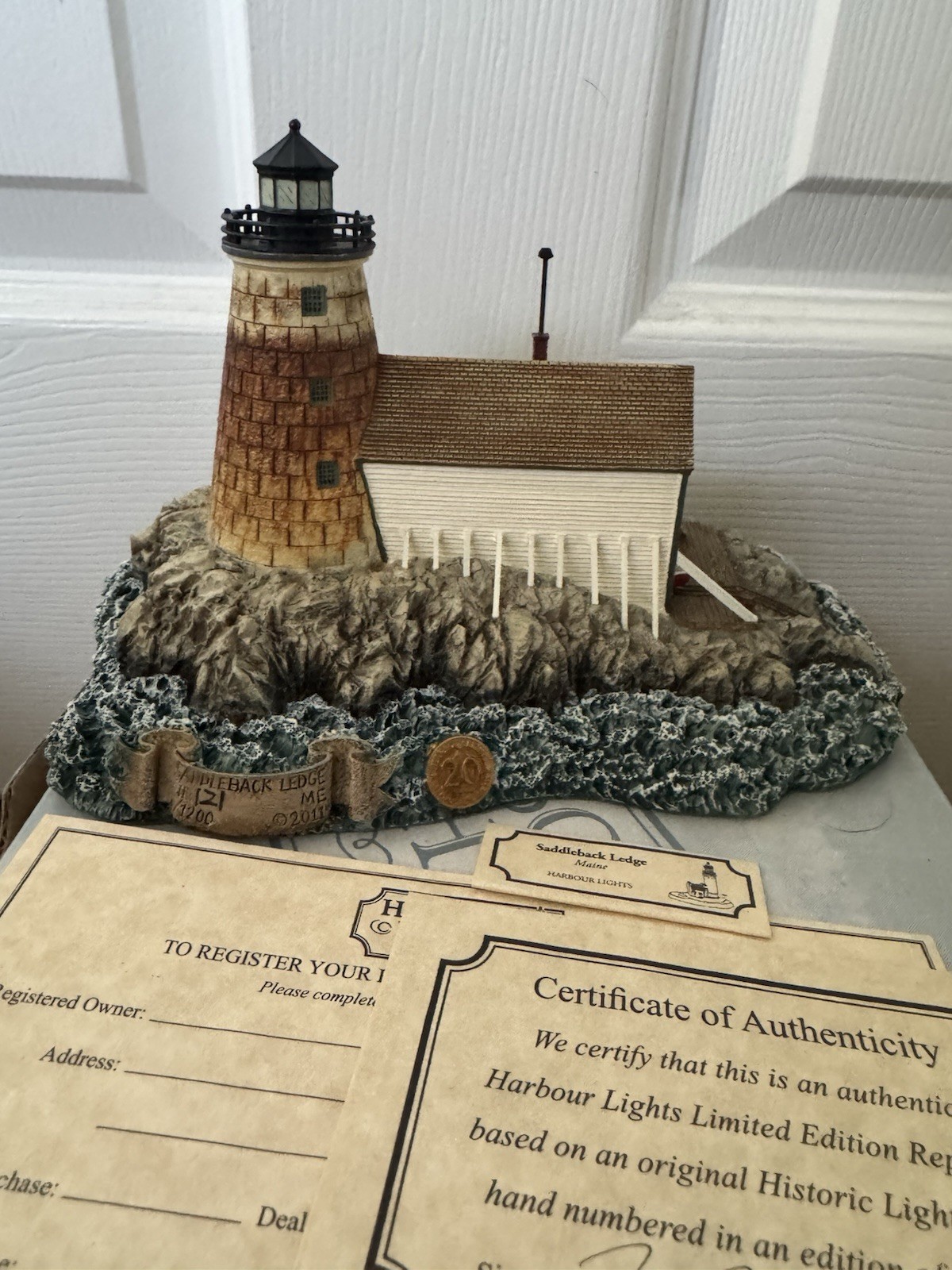 RARE Harbour Lights SADDLEBACK LEDGE, ME HL 397 Low #121/only 500 produced