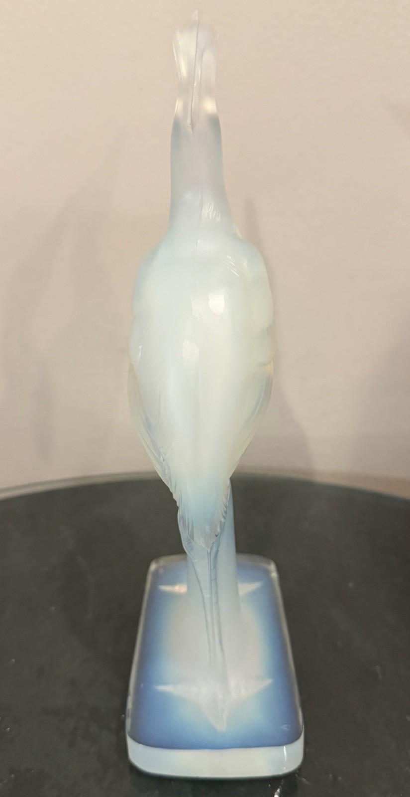 Sabino France Opalescent Art Glass Heron Crane Bird Figurine 7.5” Label