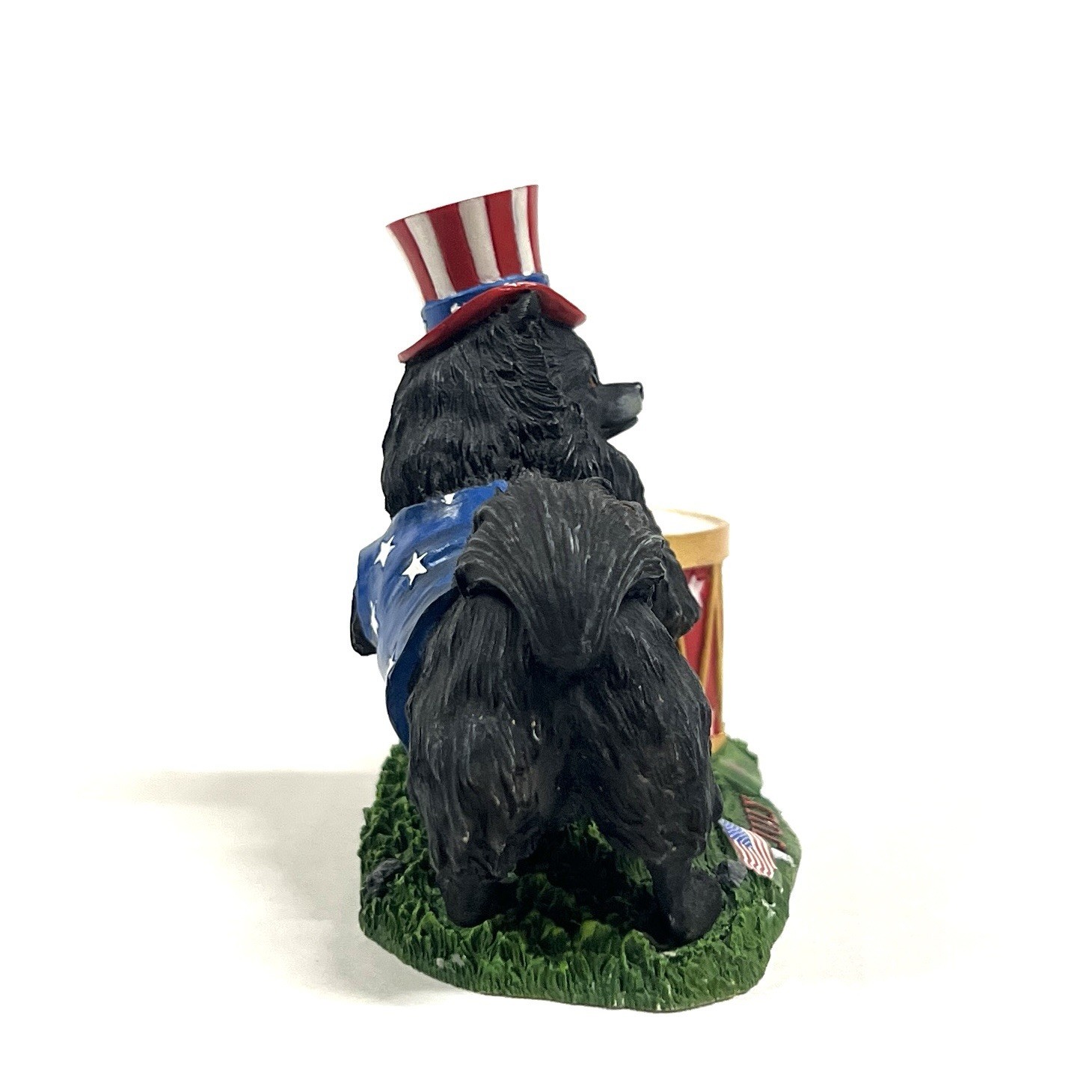 Danbury Mint Pomeranian Perpetual Calendar July Dog Figurine Independence Day
