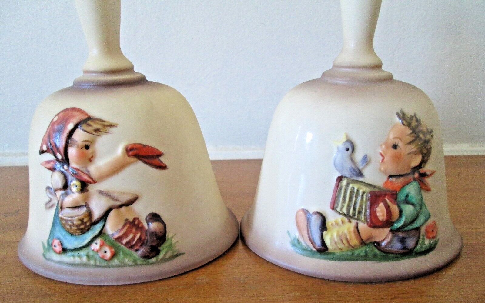 Goebel 1978 1979 Ceramic Hummel 1st & 2nd Edition Hi Relief Annual Bell Boy Girl