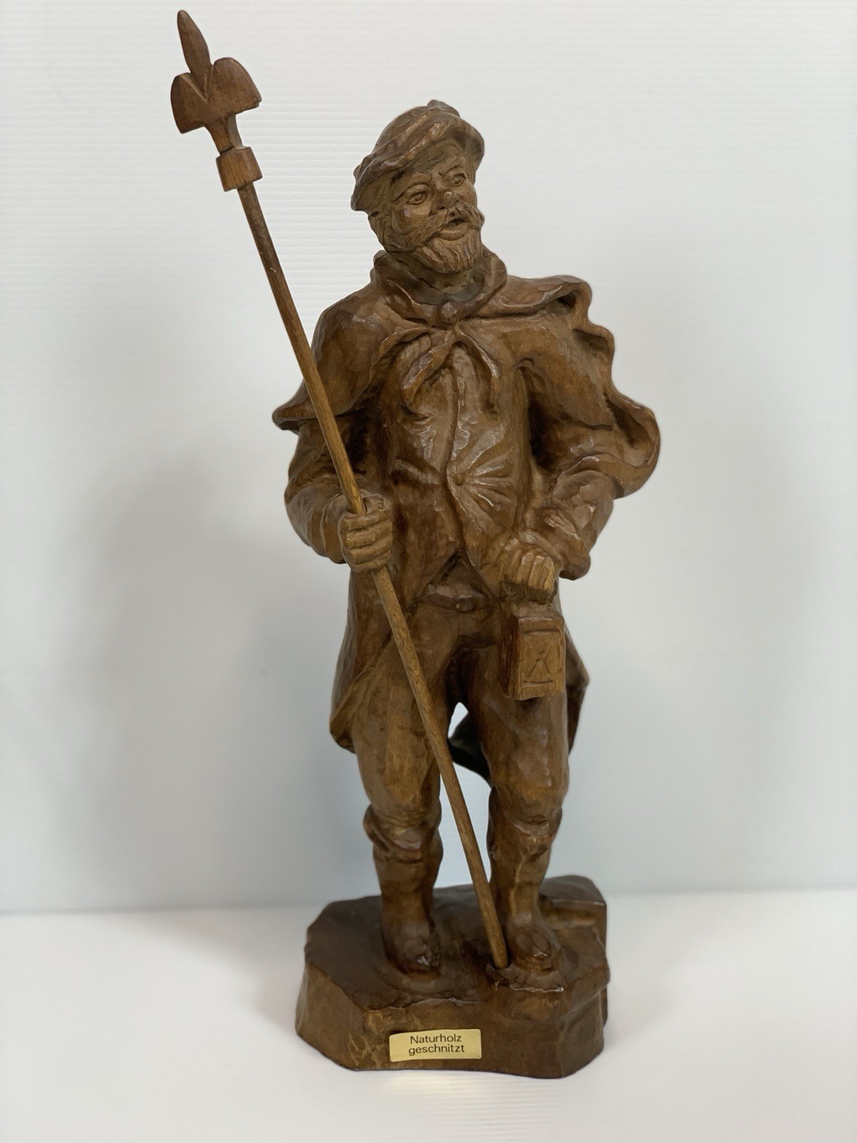 Vintage 16 Inch Hand Carved German Wooden Black Forest NIGHT WATCHMAN – Folk Art