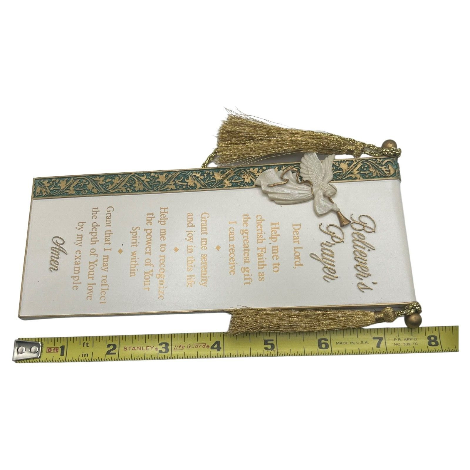 Believers Prayer Wall Hanging Religious Christianity Angel Roman Inc 7.5″