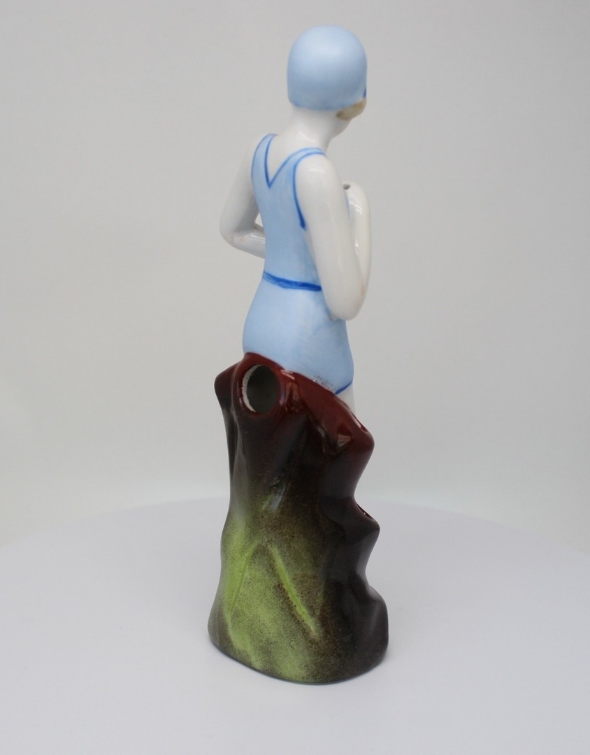 Flower Picks Vase Figure Swimmer Pin-up Sexy Art Deco Style Art Nouvea Style